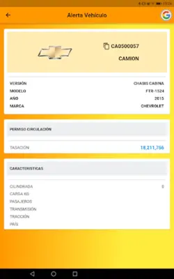 Alerta Vehículo android App screenshot 3